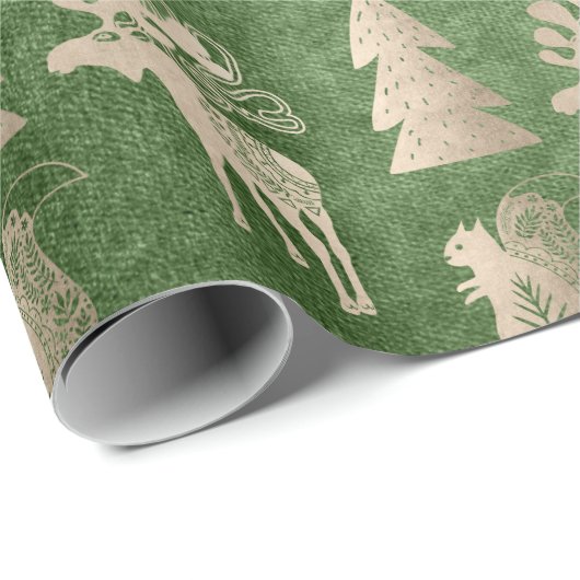 Elegantes niedliches Rose-Weihnachtsmuster Geschenkpapier (Rolleneckpunkt)