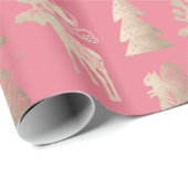 Elegantes niedliches Rose-Weihnachtsmuster Geschenkpapier (Rolleneckpunkt)