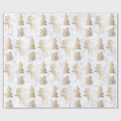 Elegantes niedliches Rose-Weihnachtsmuster Geschenkpapier (Flach)