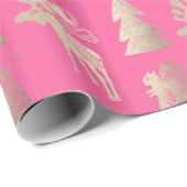 Elegantes niedliches Rose-Weihnachtsmuster Geschenkpapier (Rolleneckpunkt)