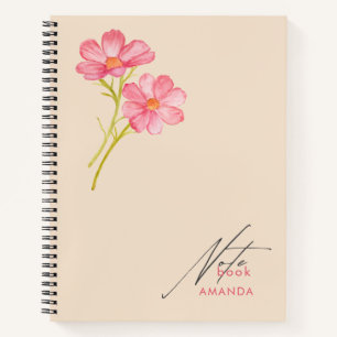 Elegantes Niedliches Trendy Floral Notebook Notizblock