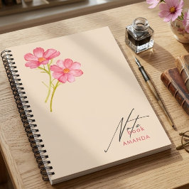 Elegantes Niedliches Trendy Floral Notebook Notizblock