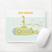 Elegantes Niedliches U-Boot-Fischmonogramm Mousepad (Mit Mouse)