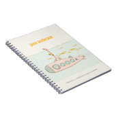 Elegantes Niedliches U-Boot-Fischmonogramm Notizblock (Rechte Seite)