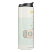 Elegantes Niedliches U-Boot-Fischmonogramm Thermosbecher (Nach links gedreht)