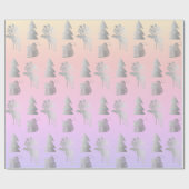 Elegantes niedliches Weihnachtsmuster Geschenkpapier (Flach)