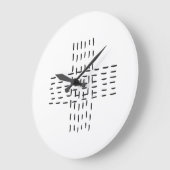 Elegantes nordisches Dash Cross Schwarz-weiß moder Große Wanduhr (Winkel)