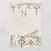 Elegantes Norse Viking Wedding Menu Menükarte (Rückseite)