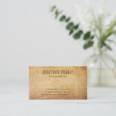 Elegantes Nostalgisches altes Papier prächtig auss Visitenkarte (Stehend Vorderseite)