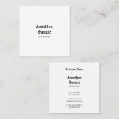 Elegantes nostalgisches klassisches Design Berufli Quadratische Visitenkarte (Vorne/Hinten)