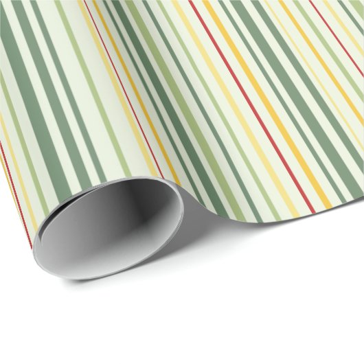 Elegantes Nostalgisches Retro Stripes Wrapping Pap Geschenkpapier (Rolleneckpunkt)