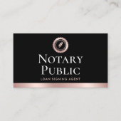 Elegantes Notar-Darlehen Signierung Agent Rose Gol Visitenkarte (Vorderseite)