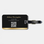 Elegantes Notar Public Foto Gold Black Gepäckanhänger (Rückseite horizontal)