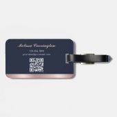 Elegantes Notar Public Foto Rosa Rose Gepäckanhänger (Rückseite horizontal)