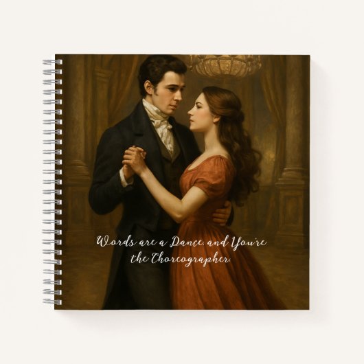 Elegantes Notebook mit Dancing Couple Notizblock (Vorderseite)
