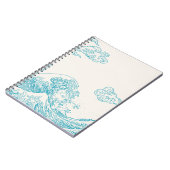 Elegantes Notebook mit eleganter maritimer Ästheti Notizblock (Linke Seite)