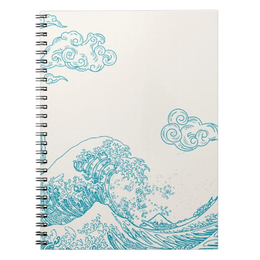 Elegantes Notebook mit eleganter maritimer Ästheti Notizblock (Vorderseite)
