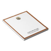Elegantes Notepad mit Gold-Logo Notizblock (angewinkelt)