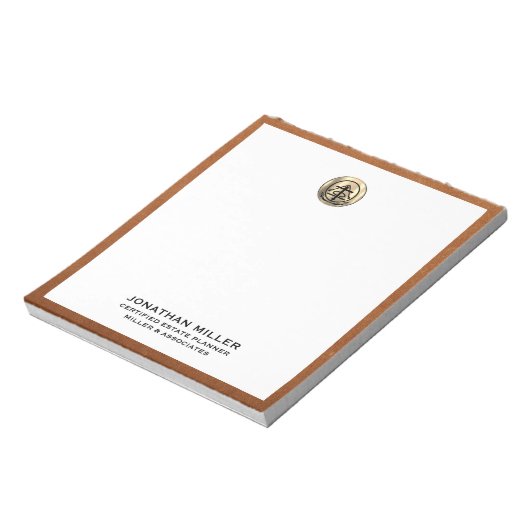 Elegantes Notepad mit Gold-Logo Notizblock (Rotiert)