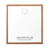 Elegantes Notepad mit Gold-Logo Notizblock (Vorderseite)