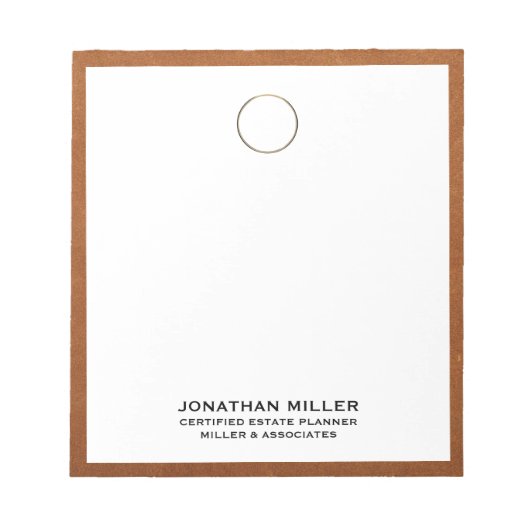 Elegantes Notepad mit Gold-Logo Notizblock (Vorderseite)