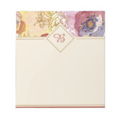 Elegantes Notizblock mit Blumen (Vorderseite)