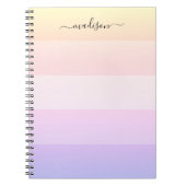 Elegantes Notizblock mit gestreiftem Regenbogen (Vorderseite)