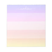Elegantes Notizblock mit gestreiftem Regenbogen (Vorderseite)