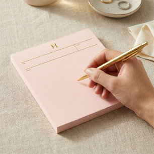 Elegantes Notizbuch mit Monogramm für sie Notizblock