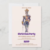 Elegantes Nutcracker Weihnachtsfest Party Einladung (Vorderseite)
