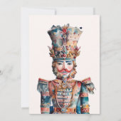 Elegantes Nutcracker Weihnachtsfest Party Einladung (Rückseite)