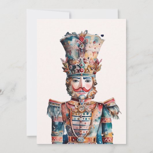 Elegantes Nutcracker Weihnachtsfest Party Einladung (Rückseite)