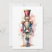 Elegantes Nutcracker Weihnachtsfest Party Einladung (Rückseite)