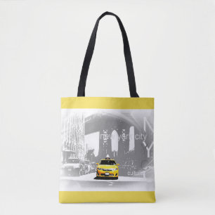 Elegantes Nyc New York Brooklyn Bridge Gelbes Taxi Tasche