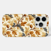 Elegantes Oak Leaf & Pinecone Herbstmuster Case-Mate iPhone Hülle (Rückseite (Horizontal))