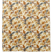 Elegantes Oak Leaf & Pinecone Herbstmuster Duschvorhang (Vorderseite)