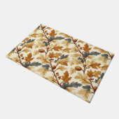 Elegantes Oak Leaf & Pinecone Herbstmuster Fußmatte (Schrägansicht)