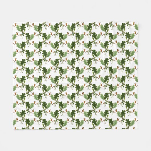 Elegantes Oak Leaf und Acorn Fleece Blanket (Vorderseite (Horizontal))