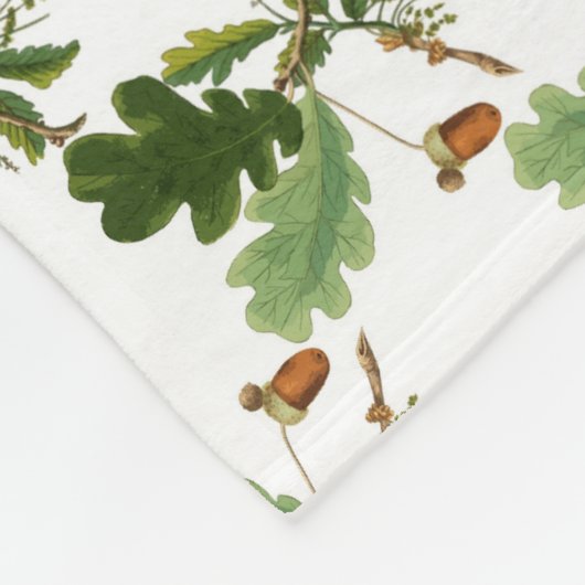 Elegantes Oak Leaf und Acorn Fleece Blanket (Ecke)
