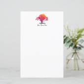 Elegantes Oak Tree Monogram Stationery Paper (Stehend Vorderseite)