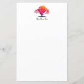 Elegantes Oak Tree Monogram Stationery Paper (Vorderseite)