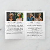 Elegantes Obituary & Fotos Feiern des Lebens Programm (Innenseite)