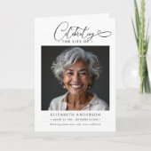 Elegantes Obituary & Fotos Feiern des Lebens Programm (Vorderseite)