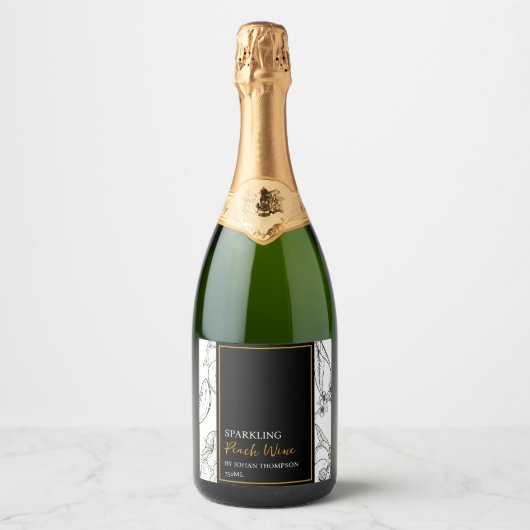 Elegantes Obst Sparkling Pinacoteca comunale Casa Schaumweinetikett (Vorderseite)