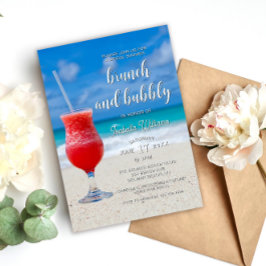 Elegantes Ocean Beach Summer Brautparty Einladung