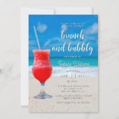 Elegantes Ocean Beach Summer Brautparty Einladung (Vorderseite)