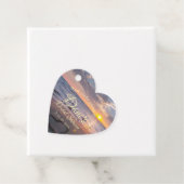 Elegantes Ocean Sunset, Beach Heart Brautparty Geschenkanhänger (Beispiel)
