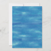 Elegantes Ocean Watercolor Einladung zur Hochzeit (Rückseite)