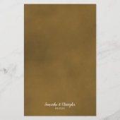 Elegantes Ocker Rose Menü für Hochzeiten (Rückseite)