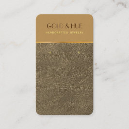 Elegantes Ohrring-Display aus braunem goldenen Led Visitenkarte